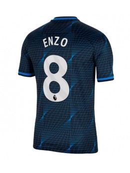 Moški Nogometna dresi replika Chelsea Enzo Fernandez #8 Gostujoči 2023-24 Kratek rokav